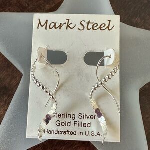 NWT Vintage Mark Steel Sterling silver earrings